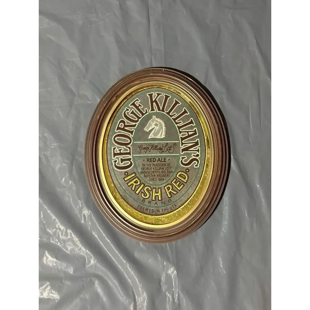 Vintage George Killians Irish Red Bar Mirror Sign 16.5